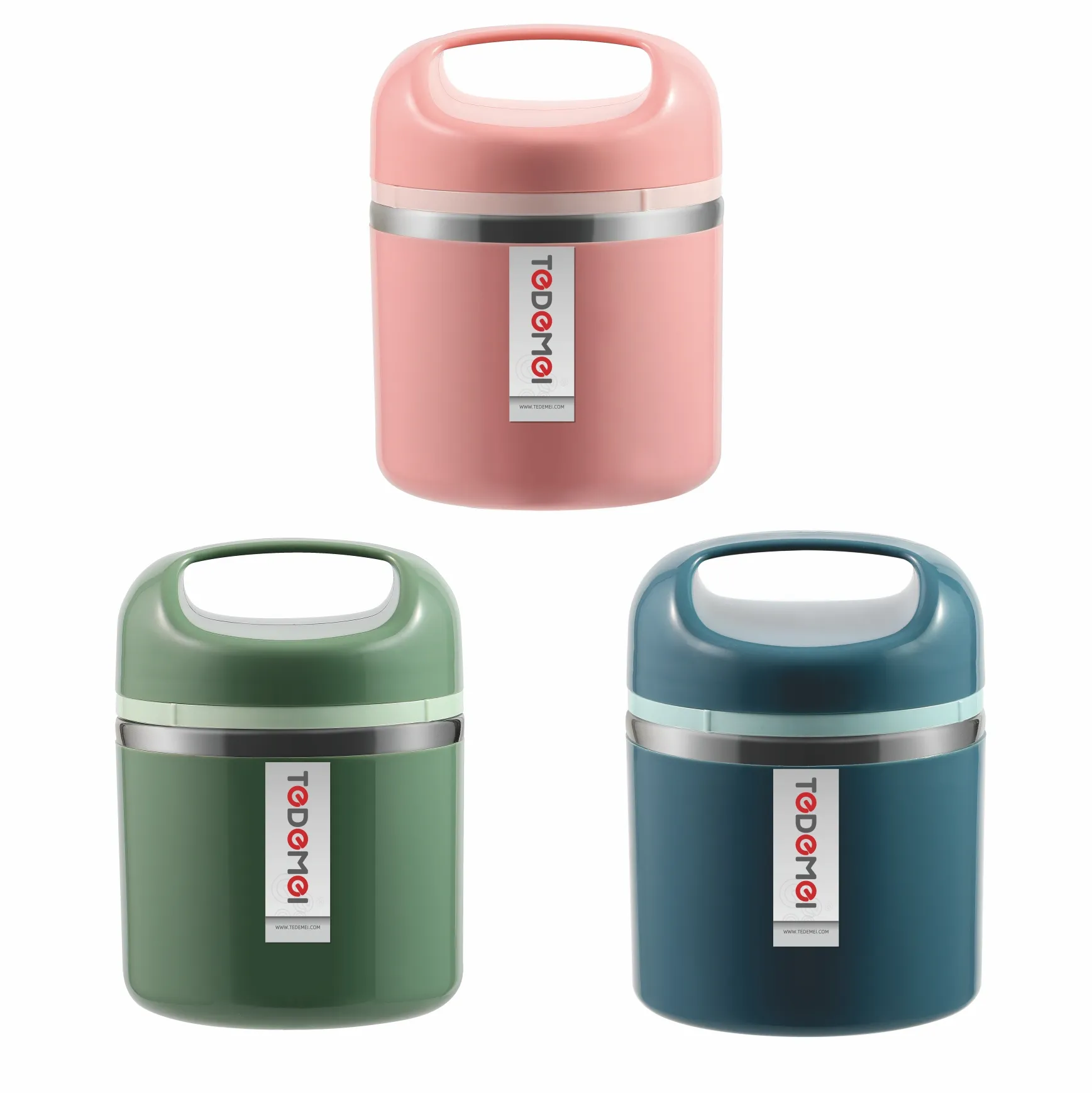 Homio Tedemei 830Ml Enkele Laag Draagbare Lekvrij Ronde Inner Rvs Student Bento Lunch Box Handbagage Voedsel container