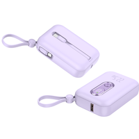 Bon prix Pourpre Petits Mobiles Power Bank Power Bank Chargeur portable LED Affichage numérique