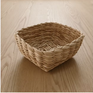 Handwoven Water Hyacinth <b>Storage</b> <b>Basket</b> Natural <b>Wicker</b> Organizer Bowl for Home Decor Kitchen Countertop and Tabletop <b>Storage</b> - Product Image 3