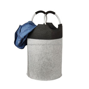 Cesto de Ropa Plegable Grande, Impermeable, Ecológico y Duradero, de Fieltro, con Asa de Hierro, para Guardar Ropa en el Armario o el Baño - Product Image 1