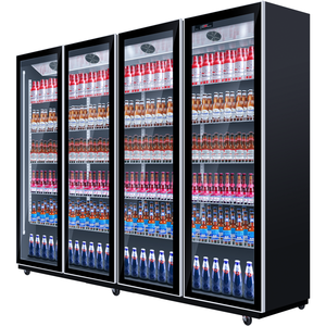 Refrigerador Comercial de Alta Calidad de Una Sola Temperatura con 4 Puertas de Vidrio, Enfriador de Botellas para Supermercados y Tiendas de Abarrotes - Product Image 1