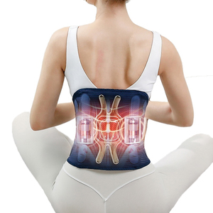 Coussin chauffant sans fil masseur de dos orthèse pour le soulagement de la douleur au bas du dos Vibration Wrap avec ceinture chauffante de massage de la taille - Product Image 1