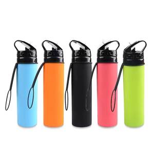Botella de Agua Deportiva Plegable de Silicona Libre de BPA con Agarre Ergonómico para Gimnasio - Product Image 1