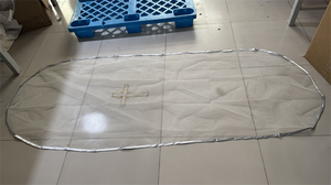 Аксессуары для гробов белая Тюлевая сетка для гробов с вышитым крестом похоронная шкатулка, покрывающая кожух для погребальных принадлежностей - Product Image 5