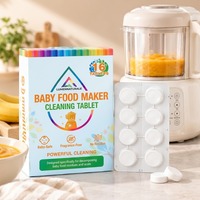 Tablettes Nettoyantes pour Appareils de Préparation de Repas Bébé avec Logo Personnalisé, Éliminateur de Tartre, Fabricant OEM ODM, Échantillons Gratuits