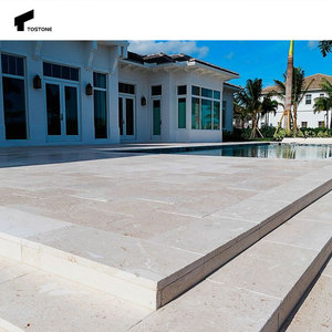 Tostone Top Sales spazzolato naturale travertino <span class=keywords><strong>piscina</strong></span> a goccia con bordo quadrato con bordo quadrato in pietra per Villa decorazione giardino - Product Image 6