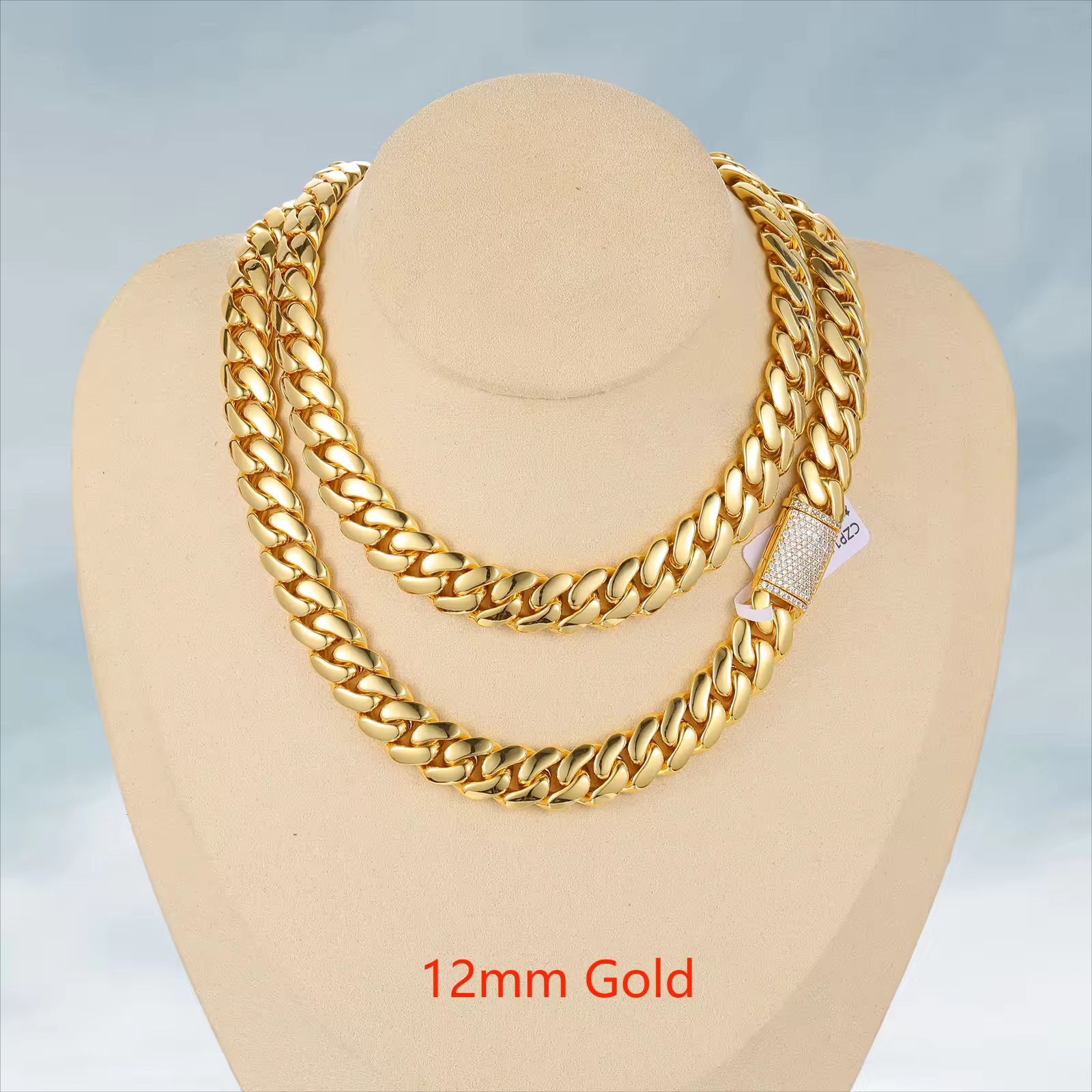 SKU-02-12mm หัวเข็มขัดเคลือบน้ำแข็ง-ทอง