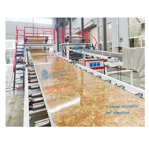 Placa de mármore artificial do pvc, máquina/pvc artificial da folha de mármore com a laminação uv máquina da folha