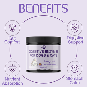 OEM/ODM Hot Sale <b>Digestive</b> <b>Enzymes</b> Powder <b>for</b> <b>Dogs</b>&Cats, Kibble Diet,Support Healthy Digestion, Nutrient Absorption&Regularity - Product Image 3