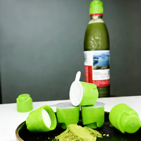 Bouchon à vis couronne en plastique PE de 30 mm pour bouteilles de 100 ml, avec distributeur de poudre de matcha de qualité alimentaire, pour bouteilles de 38 mm