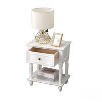 Petite table de chevet multifonctionnelle de style américain en bois massif couleur noyer, moderne et minimaliste, pour chambre à coucher, meubles de maison