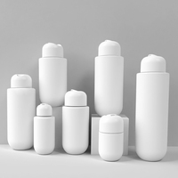 Bouteilles de lotion rondes à fond bombé avec pompe, personnalisables, 80 ml, 100 ml, 250 ml, 300 ml, 350 ml, 400 ml, 500 ml.