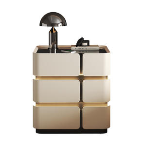 Table de chevet intelligente <span class=keywords><strong>Vasagle</strong></span> avec lumières LED, 3 tiroirs, table d'appoint, tables de nuit - Product Image 2