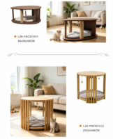 Table d'appoint et table basse USMILEPET pour humains et animaux, 2-en-1, nid douillet pour animaux, montage facile pour salon, balcon, appartement