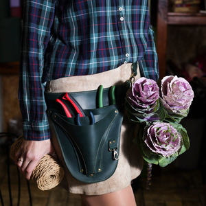 PU <b>leather</b> florist <b>tool</b> storage bag, gardening <b>tool</b> bag, outdoor pruning and trimming waist bag - Product Image 2
