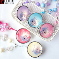 Fond de Teint Hydratant Correcteur Marque Blanche 4,5g, Étui Air Cushion pour Fond de Teint BB en Poudre avec Pendentif