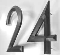 Plaque de numéro de porte murale 3D flottante en PVC de 8 pouces pour signalisation numérique, personnalisable pour la maison et l'hôtellerie