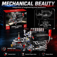 Kit de Bloques de Construcción Técnicos de Motor V12 de Alto Rendimiento, 809 Piezas, Ladrillos de Simulación Motorizada, Juguete Educativo STEM DIY, Regalo