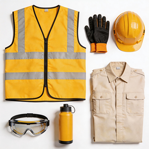 Ensemble cadeau promotionnel avec logo personnalisé, lunettes de sécurité, casque, gants, vêtements de travail pour la sécurité au travail, sécurité des employés - Product Image 3