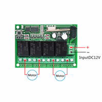 Module récepteur de relais 4 canaux DC 12V avec télécommande RF universelle 4 canaux 433 Mhz