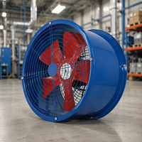Ventilateur axial cylindrique de type conduit personnalisé, industriel, haute puissance, pour l'évacuation de fumée, anti-explosion, en fer électrique