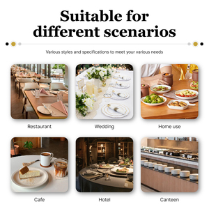 Nhà Cung Cấp Của Bền Vững Xương Mới Trung Quốc Bộ Đồ Ăn Bộ Đồng Bằng Màu Trắng Tấm Nhà Hàng Đồ sành Sứ Gốm Bữa Ăn Tối Tấm Bộ Đồ Ăn - Product Image 3