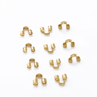 Tube fer à cheval en U en acier inoxydable personnalisé en usine, fermoir connecteur de fil, fermoir en U, composants de bijoux DIY, fabrication de bijoux OEM