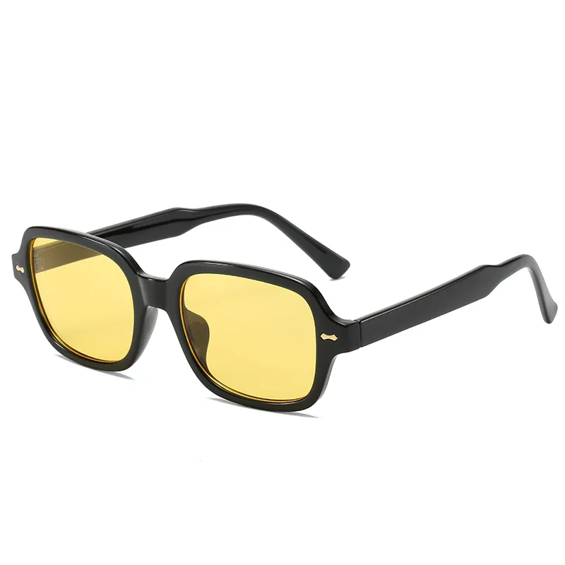 Black Yellow Sunglasses For Women Trendy Rectangle sun glasses for custom own brand 2160