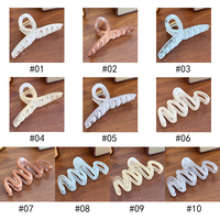 Pinces à cheveux en acrylique couleur gelée pour fille, mode, 15 cm, forme en M croisée, grande pince à cheveux pour l'arrière de la tête, vente en gros