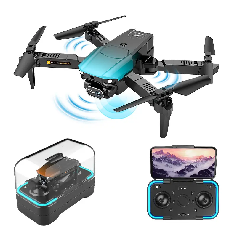 F191 Mini Drone with dual 4k camera wifi fpv Obstacle Avoidance Optical flow positioning RC Quadcopter Kids Toy boy gifts