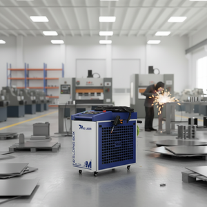 Machine de soudage laser à fibre portative 5-en-1 de 1500W, 2000W, 3000W avec double oscillation pour métaux et acier au carbone, intégrée et portative - Product Image 1