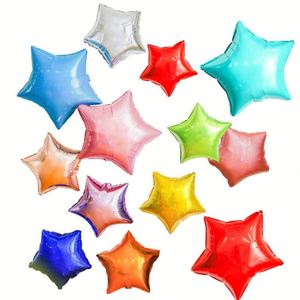 Ballons en aluminium en forme d'étoile colorés de 5/10/18/24 pouces pour la décoration de fête - Product Image 1