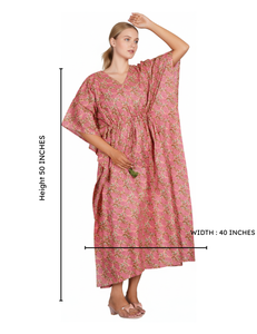 ชุดเดรสผ้าฝ้ายพิมพ์ลายบล็อกด้วยมือ ลายดอกไม้ ไซส์ใหญ่ สไตล์ฤดูหนาว ของขวัญวันวาเลนไทน์ เสื้อผ้าราคาสุดคุ้ม - Product Image 4