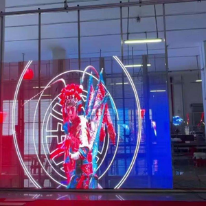 High storefront window Quality 1000x1000mm Transparent Flexible LED Thin-<b>Film</b> Display Panel Screen for worship Text Display - Product Image 2