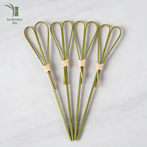 Piques à cocktail écologiques en bambou à long manche, très économiques, haute résistance, non pliables, pour marché nocturne, plats froids, brochettes de fruits et snacks - Product Image 1