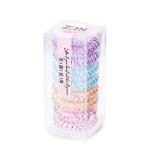 Élastiques à cheveux en forme de cordon téléphonique, couleurs bonbon, haute élasticité, dégradé de couleurs, usage quotidien, accessoires pour cheveux en résine plastique - Product Image 5