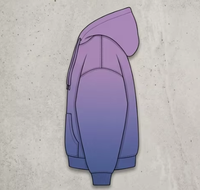 Sudadera con Capucha Personalizada Estilo Vaporwave, 400GSM, para Hombre, Estilo Urbano Americano, Degradado Pastel, Hombros Caídos, Felpa, Fabricación OEM/ODM