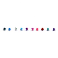 Pendientes de titanio G23 con ópalo de cuatro puntas, rosca interna, en forma de corazón, de colores, para la oreja, labio o cartílago, accesorio superior.