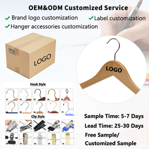 2 en 1 Ceintures de cintres en bois Support de rangement Cintres muraux Cintres en bois de qualité Ceintures de garde-robe Organisateur - Product Image 5