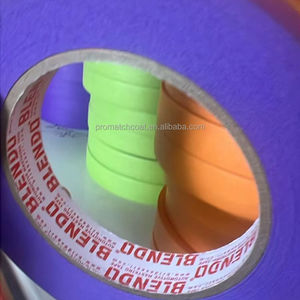 Cinta de Enmascarar Automotriz de Papel Crepé Acrílico Morado Premium, Adhesivo en Aerosol de 110-130 Grados, Revestimiento Plástico para Repintado de Autos y Barcos - Product Image 2