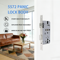Accessoires de serrure de porte de sécurité LIONSHIELD 5572, corps de serrure anti-panique durable, clé 24*235mm, finition SSS, acier inoxydable, serrure de porte en bois