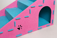 Rampe d'escalier pour animaux de compagnie en feutre durable et respirant, design classique et mignon avec découpes creuses, échelle d'escalade pour usage domestique intérieur