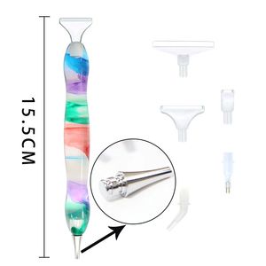 <span class=keywords><strong>2022</strong></span> elegante bordado DIY diamante pintura accesorios resina cuerpo Metal acero punta pintura taladro pluma impreso cristal - Product Image 2