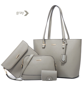 Bolso moderno de algodón con botones, correas anchas para bolsos, Bolsos De Mujer, proveedor de señoras, conjunto de bolso de mano de 4 Uds - Product Image 3