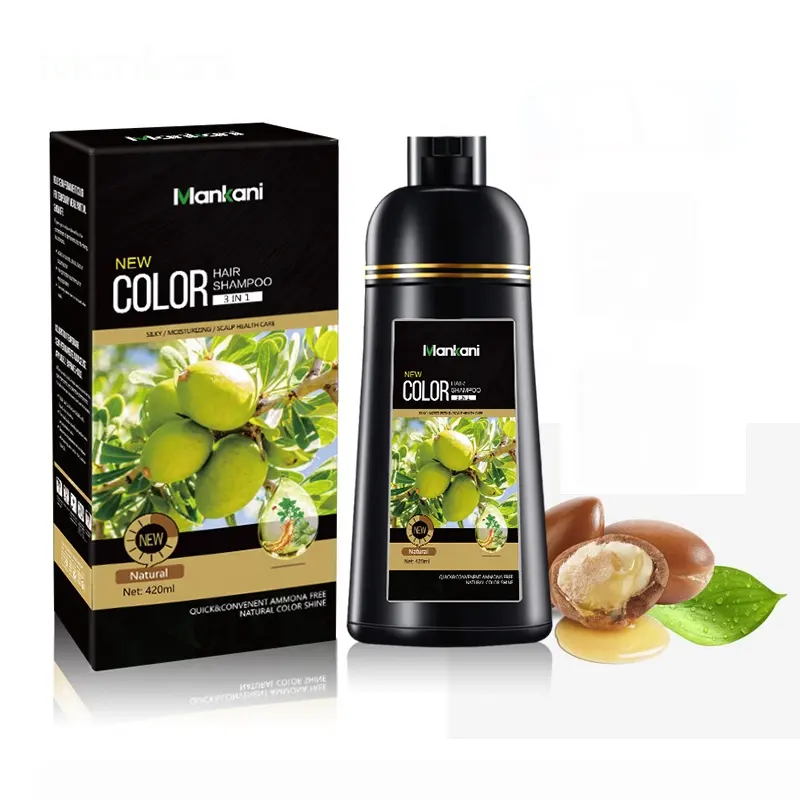 Purc — shampoing à base d'huile longue et chaude, livraison rapide, shampoing organique de couleur pour cheveux noirs instantané, teinture magique, 2020