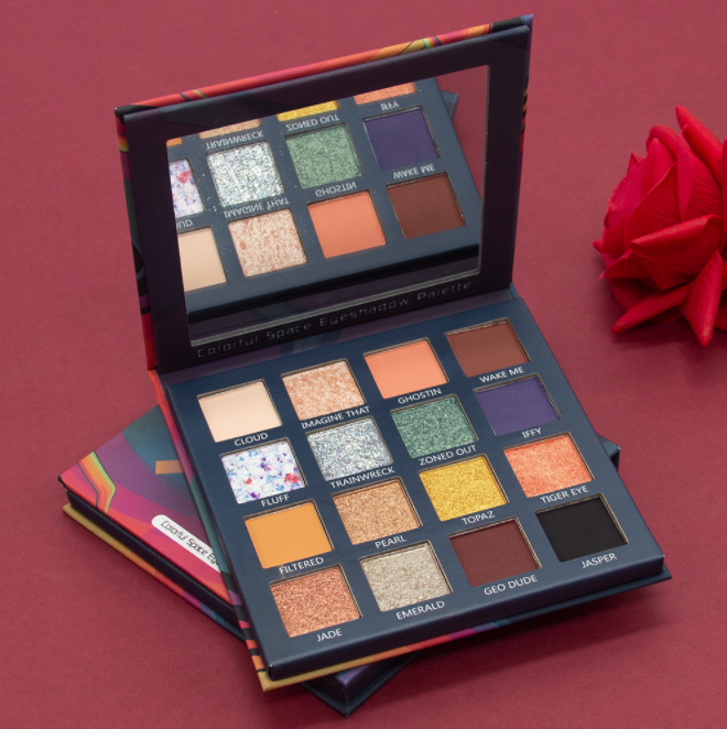 New 16 Color Eyeshadow Plate Earth Color Pearl Matte Purple Orange Portable Wholesale Private Label Eye Shadow