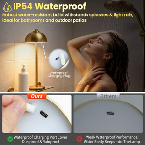 Lámpara de Mesa Inalámbrica de 5200 mAh con Base Antideslizante, Sensor Táctil en la Cabeza, Luz Inalámbrica para Restaurante - Product Image 3
