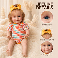 BAkwbwBY Poupée Reborn 24 Pouces Corps Souple Bébé Réaliste Douce Grande Poupée Jeu d'Imitation Cadeau Vente en Gros Enfants