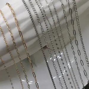 DIY Jewelry Making More SKU Paperclip Chain Cuba Chain Waterproof Excellent Quality Stainless Steel Loose Chains Wholesale