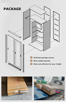 Armoire en acier imprimée format familial, armoire de rangement pour vêtements en métal multi-compartiments avec design graphique 3D